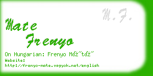 mate frenyo business card